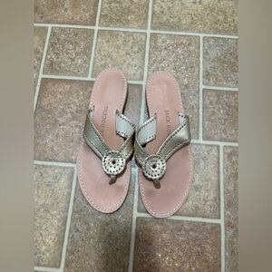 JACK ROGERS 1960 Whipstitch RO Gold Leather sandals